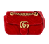 GG Marmont Shoulder Bag, &pound;650, Handbags, Red, Velvet, Front view